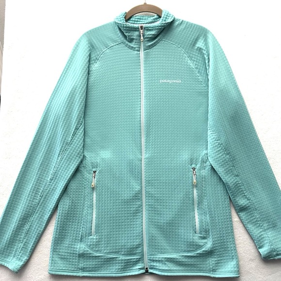 Patagonia Women's Large L Regulator R1 Full-Zip Jacket Medium Tasmanian Teal